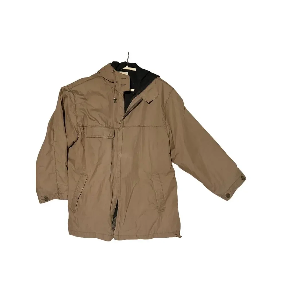 London Fog Insulated Field Jacket Men's M w/ hoodie and removeable wool lining